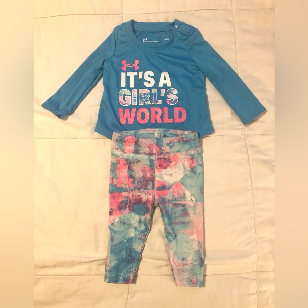 0/3 months girl Under Armour outfit